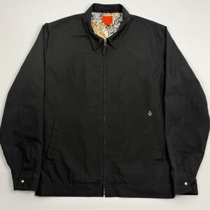 Volcom Black Lightweight Zip-Front Coach Jacket